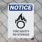 Signmission Fire Safety No Storage OSHA Notice Sign, Plastic, 10in W x 14in L, 2PK OS-2PACK-NS-P-1014-V-12656 - alternate 4